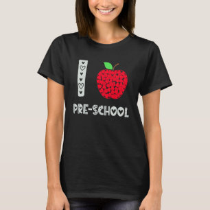 T-shirt J'aime l'école maternelle, retour à l'école, ensei
