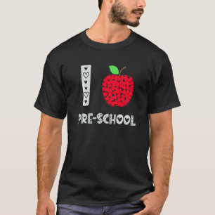 T-shirt J'aime l'école maternelle, retour à l'école, ensei