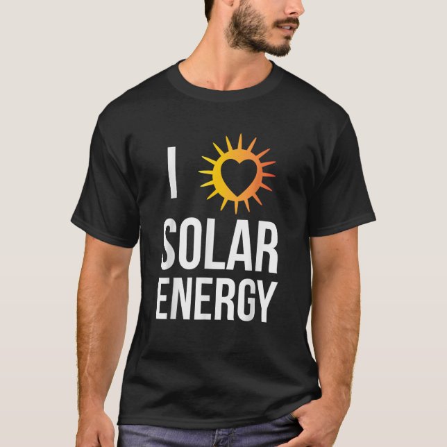 T-shirt J'Aime L'Énergie Solaire Drôle Soleil Lover Don Po (Devant)