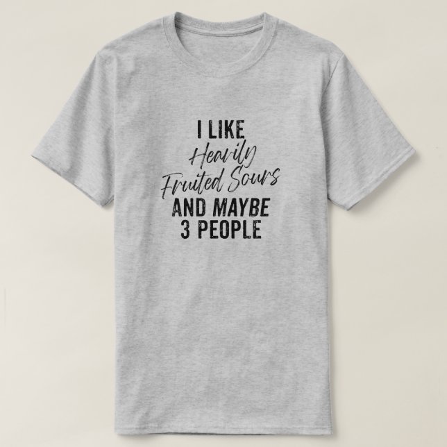 T-shirt J'aime les aigrettes à fruits lourds et peut-être  (Design devant)
