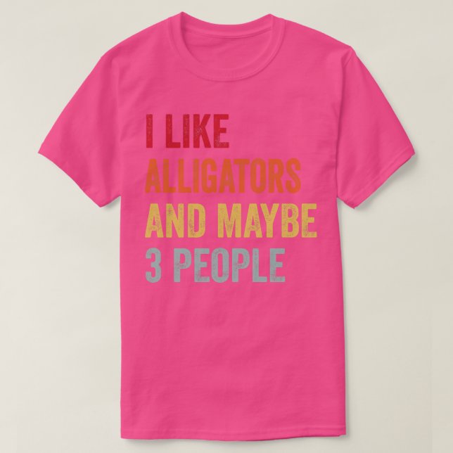 T-shirt J'Aime Les Alligators Peut-Être 3 Personnes (Design devant)