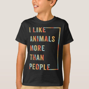 T-shirt J'Aime Les Animaux Plus Que Les Gens