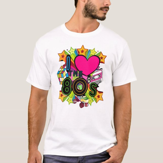T-shirt J'aime les années 80 (Devant)