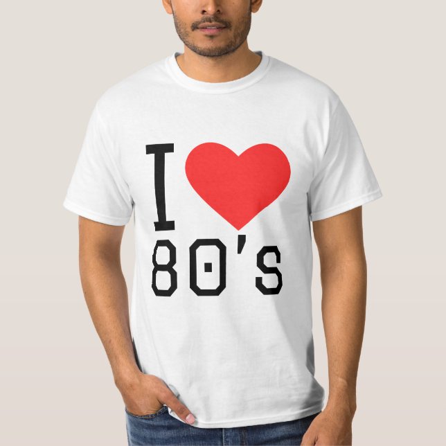 T-shirt J'aime les années quatre-vingts (Devant)