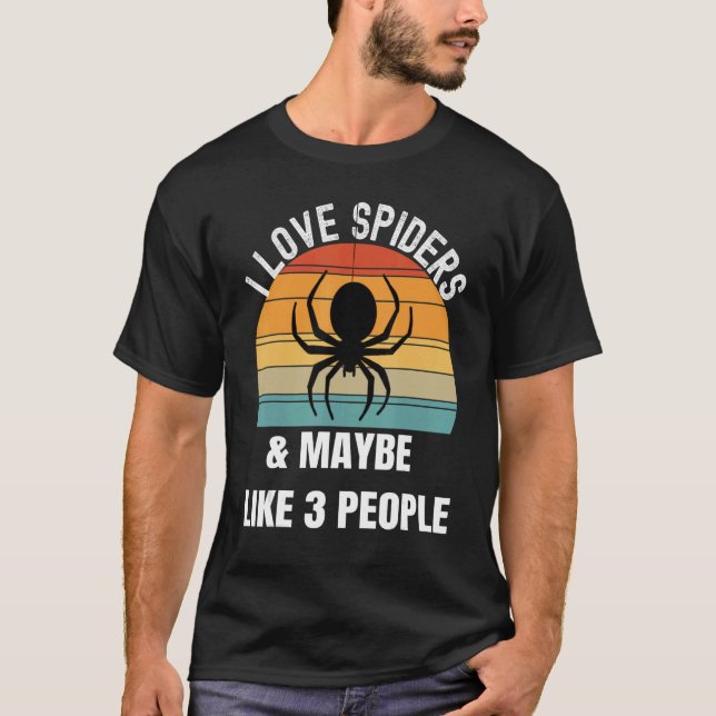 T-shirt J'aime les araignées peut-être comme 3 personnes (Devant)