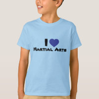 J'aime les arts martiaux coeur bleu