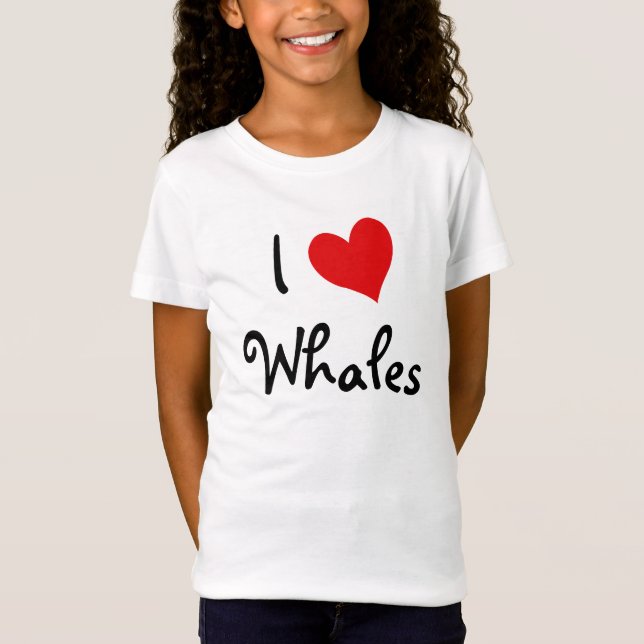 T-Shirt J'aime les baleines (Devant)