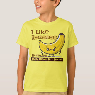T-shirt J'Aime Les Bananes Parce Qu'Elles N'Ont Pas D'Os