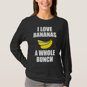 T-shirt J'Aime Les Bananes Un Amoureux De La Nourriture In