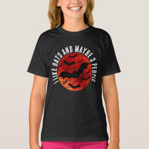 T-SHIRT J'AIME LES BATS ET PEUT-ÊTRE 3 PERSONNES
