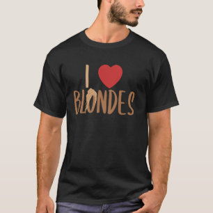 T-shirt J'aime les Blondes Cheveux Blonds Hommes Femmes