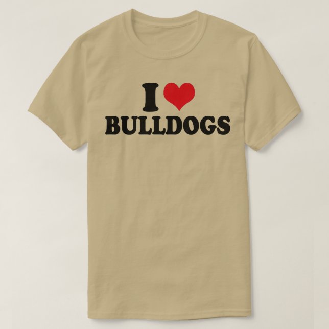 T-shirt J'Aime Les Bulldogs (Design devant)