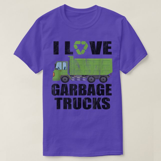 T-shirt J'aime les camions à ordures 982 (Design devant)