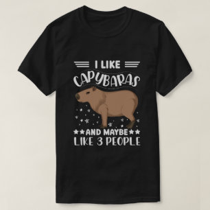 T-SHIRT J'AIME LES CAPYBARAS ET PEUT-ÊTRE 3 PERSONNES