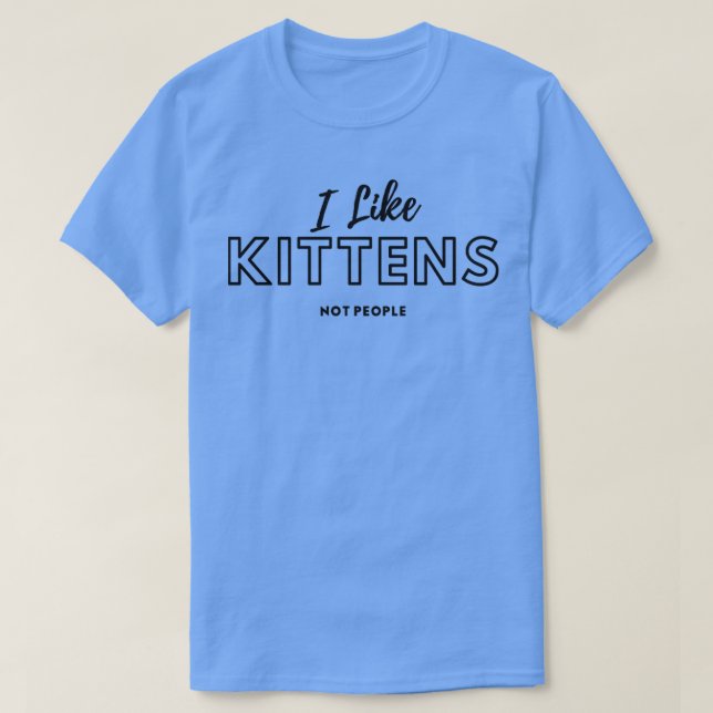 T-shirt J'Aime Les Chatons Pas Les Gens2 (Design devant)