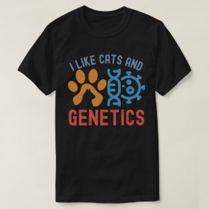 T-shirt J'aime les chats et la génétique, Citations de gén