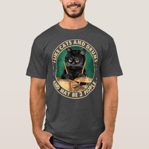 T-shirt J'Aime Les Chats Et Les Tambours Et Peut-Être 3 P