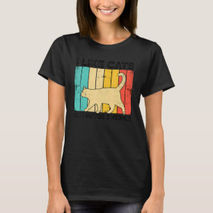 T-shirt J'aime les chats et peut-être 3 personnes dresseur