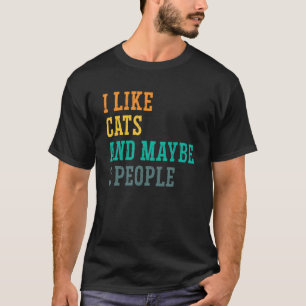 T-shirt J'Aime Les Chats Et Peut-Être 3 Personnes Entraîne