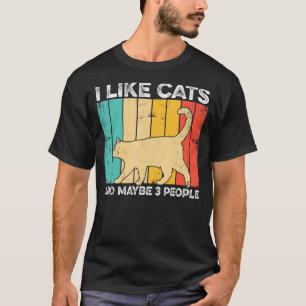 T-shirt J'Aime Les Chats Et Peut-Être 3 Personnes Entraîne