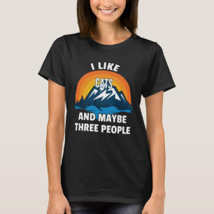 T-shirt J'Aime Les Chats Et Peut-Être Trois Personnes