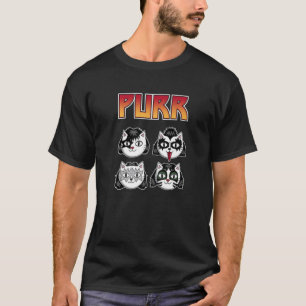 T-shirt J'aime les chats ronronnent parodie de bisous