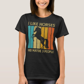 T-shirt J'Aime Les Chevaux Et Peut-Être 3 Personnes Equest