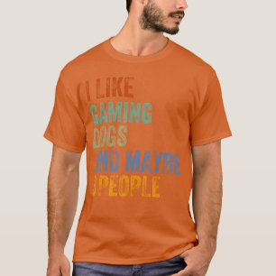 T-SHIRT J'AIME LES CHIENS DE JEU ET PEUT-ÊTRE 3 PERSONNES