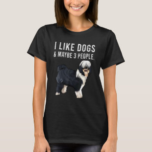 T-shirt J'Aime Les Chiens De Terrier Tibétains Et Peut-Êtr