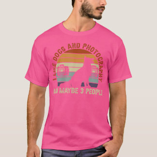 T-shirt J'aime les chiens et la photographie et peut-être