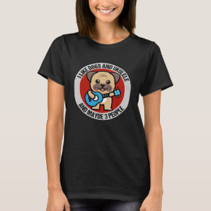 T-shirt J'Aime Les Chiens Et Ukulele Et Peut-Être 3 Person