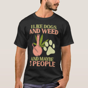 T-shirt J'aime les chiens mauvaise et peut-être 3 personne
