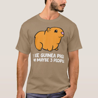 T-shirt J'Aime Les Cochons De Guinée Et Peut-Être 3 Person