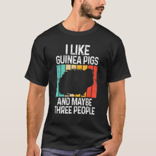 T-shirt J'Aime Les Cochons De Guinée Et Peut-Être Trois Pe