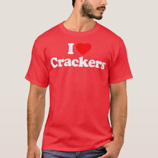T-shirt J'Aime Les Crackers Coeur Drôle