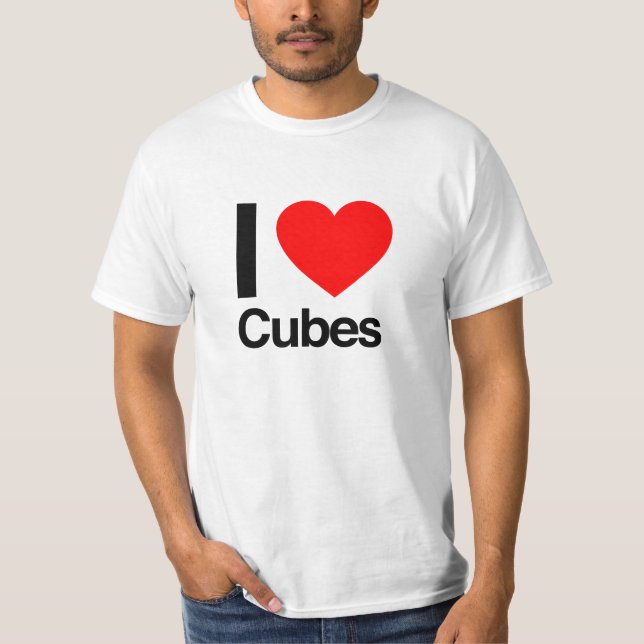 T-shirt j'aime les cubes (Devant)