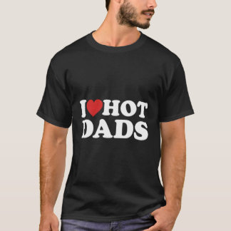 T-shirt J'Aime Les Dads Chauds I He Love Dads Rouge He