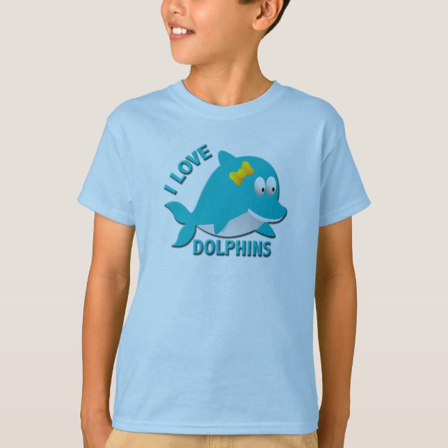 T-SHIRT J'AIME LES DOLPHINS (Devant)