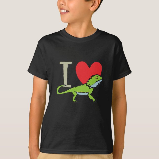 T-shirt J'aime les dragons à poils (Devant)