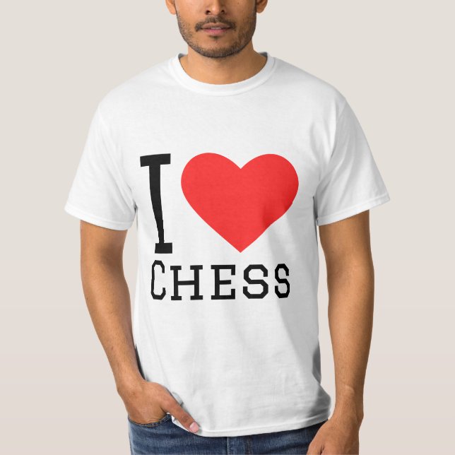 T-shirt J'aime les échecs (Devant)