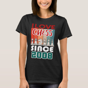 T-shirt J'aime les échecs depuis 2008