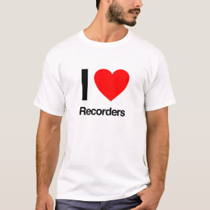 T-shirt j'aime les enregistreurs
