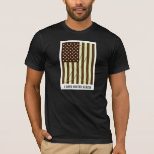 T-shirt J'aime les États-Unis - Hope Ribbon Reusa - Vintag