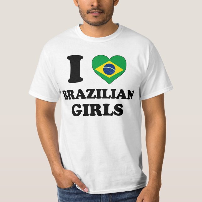 T-shirt J'aime les filles brésiliennes (Devant)