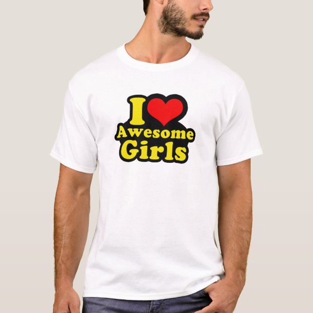 T-shirt J'aime les filles impressionnantes (Devant)