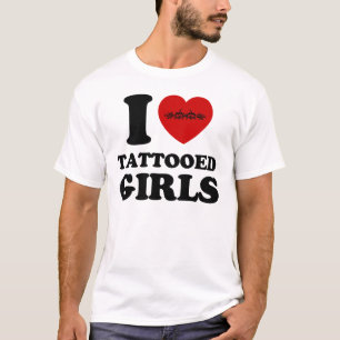 T-shirt j'aime les filles tatouées