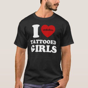 T-shirt j'aime les filles tatouées