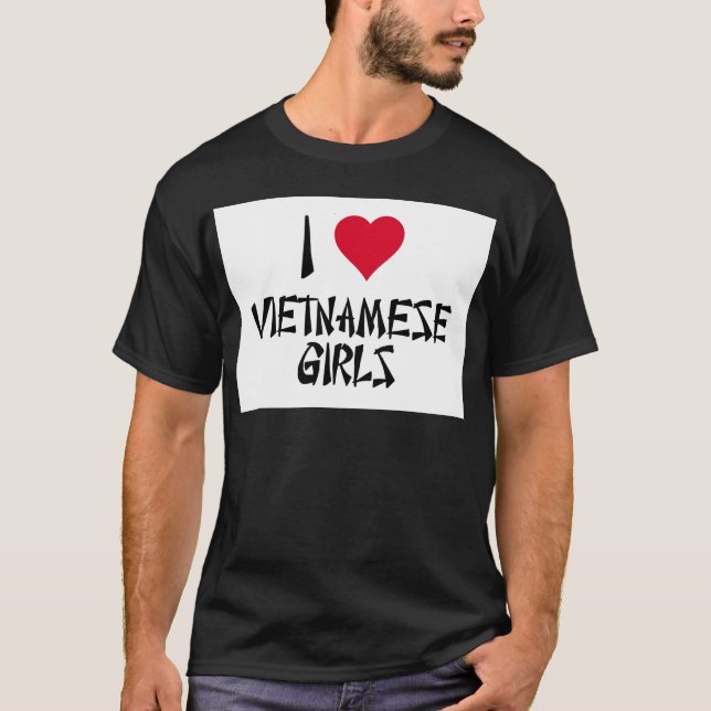 T-shirt J'aime les filles vietnamiennes (Devant)