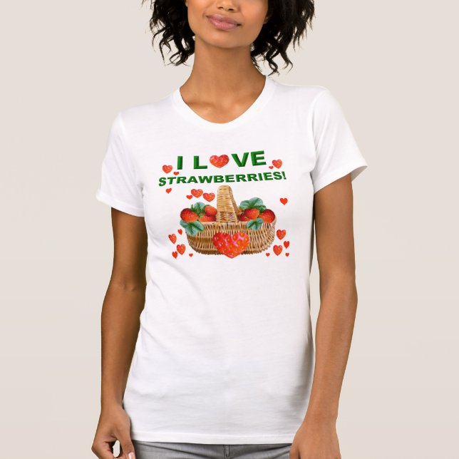 T-shirt J'aime les fraises (Devant)