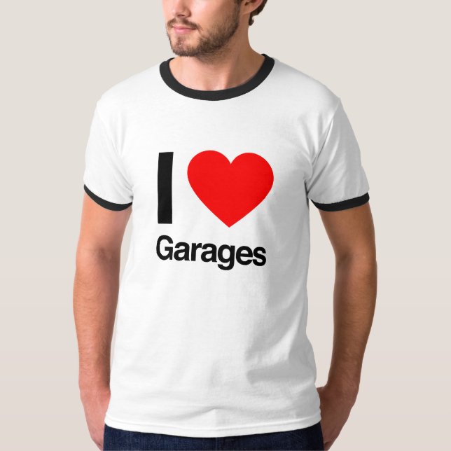 T-shirt j'aime les garages (Devant)